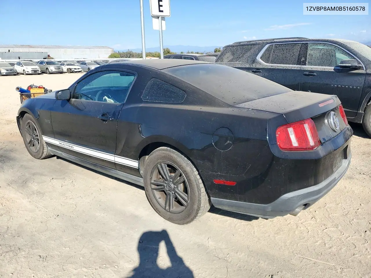 2011 FORD MUSTANG VIN 1ZVBP8AM0B5160578 — фото 2