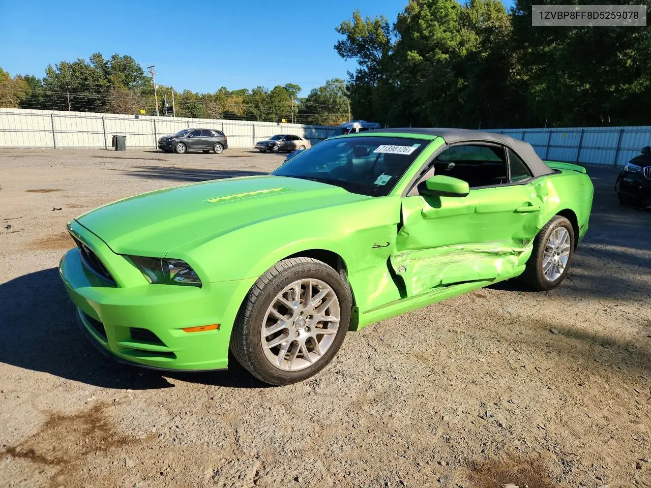 FORD MUSTANG 2013, VIN 1ZVBP8FF8D5259078