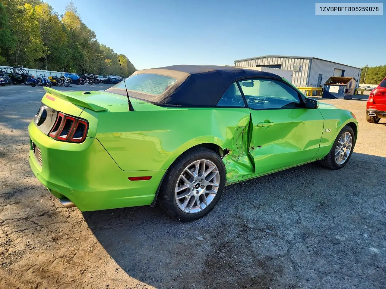 2013 FORD MUSTANG VIN 1ZVBP8FF8D5259078 — фото 3