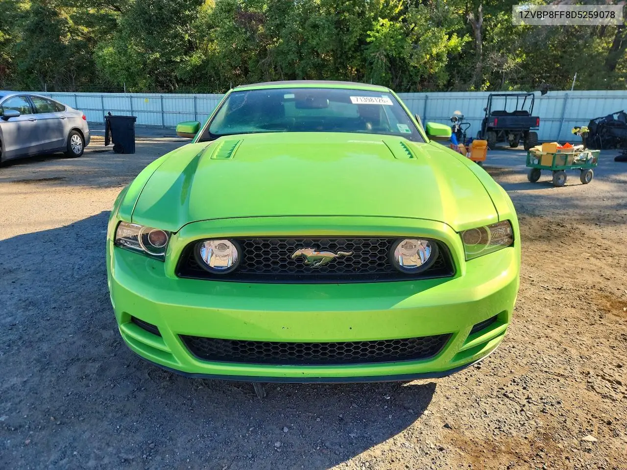 2013 FORD MUSTANG VIN 1ZVBP8FF8D5259078 — фото 5