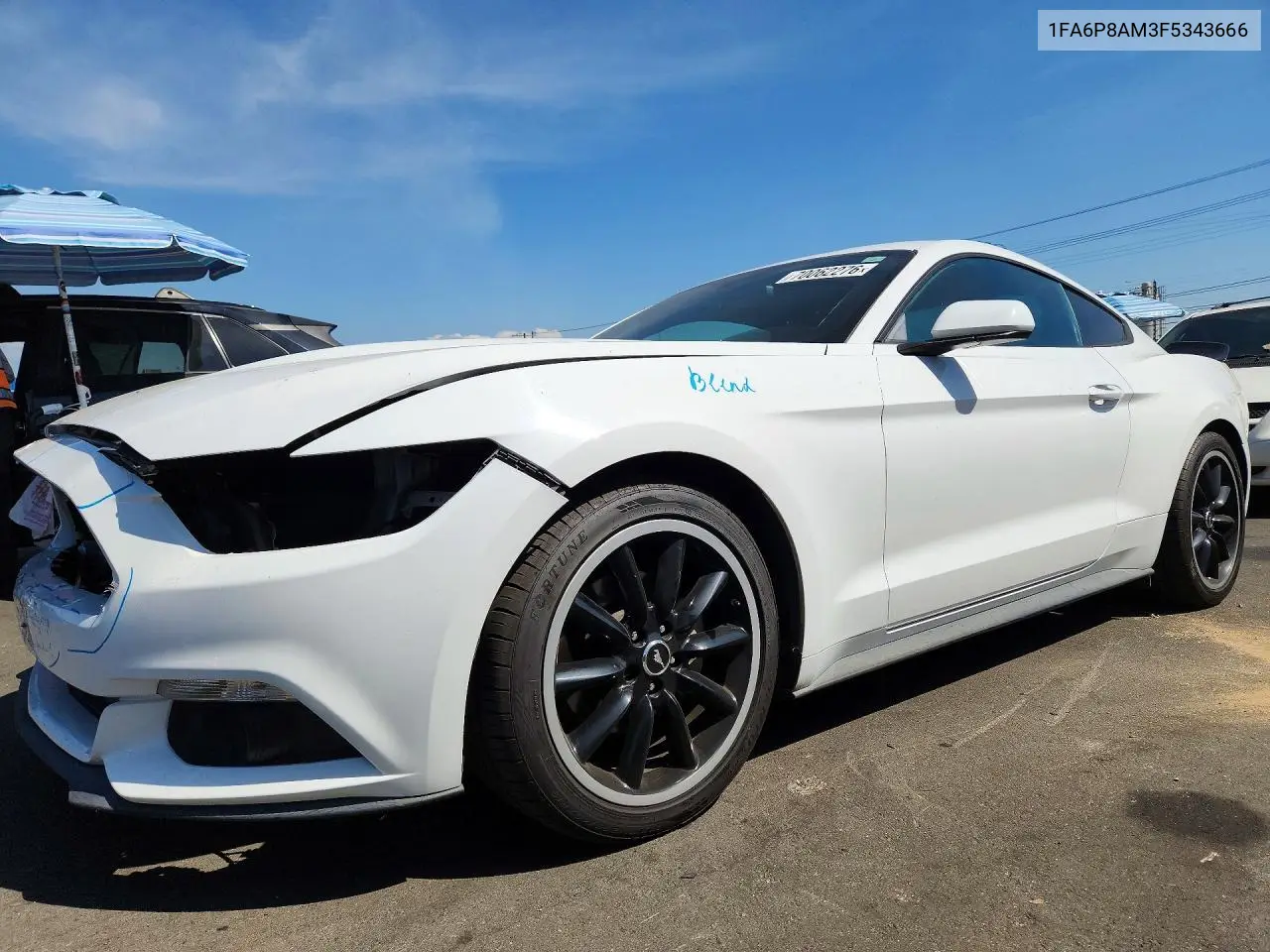 FORD MUSTANG 2015, VIN 1FA6P8AM3F5343666