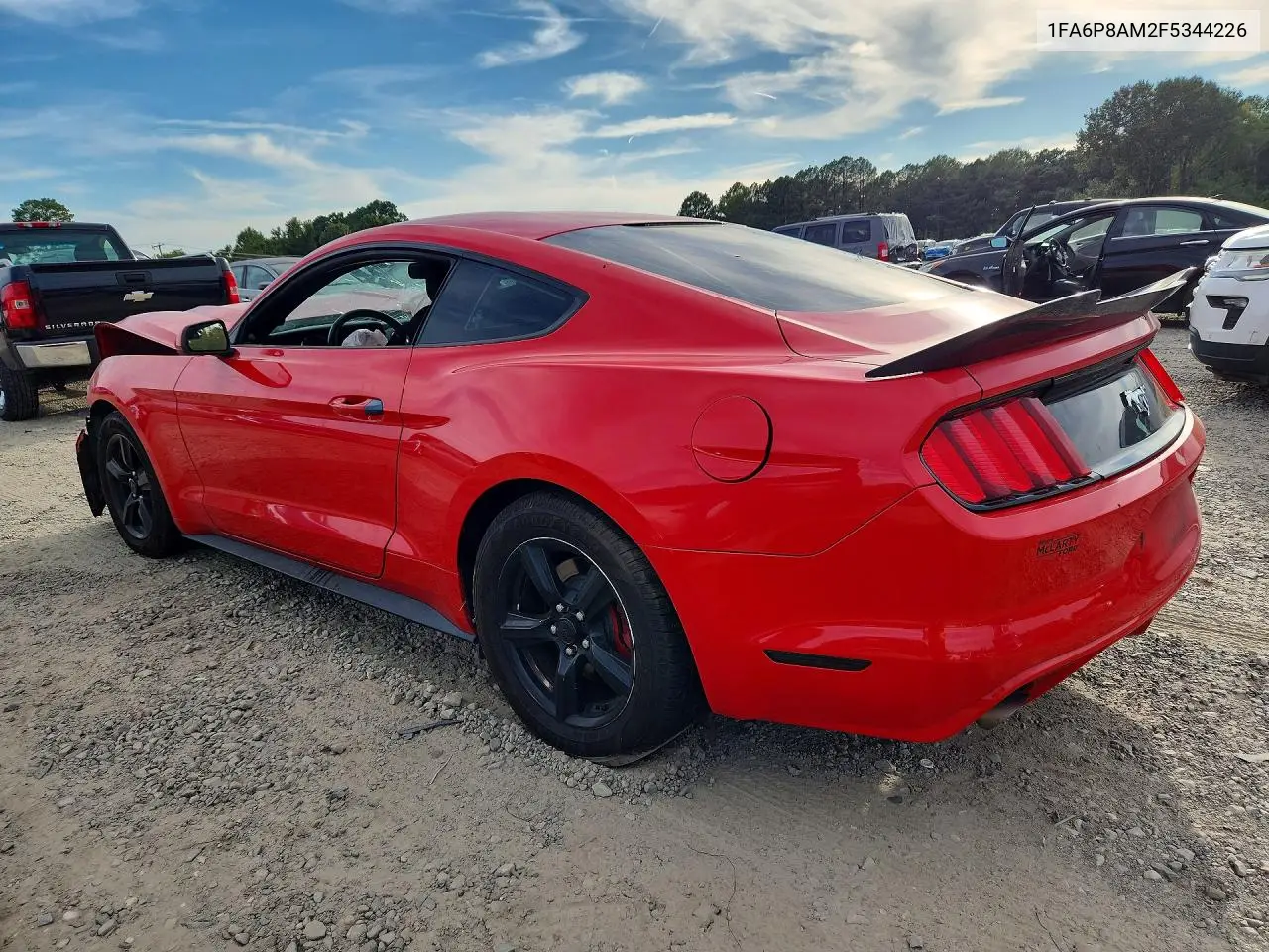 2015 FORD MUSTANG VIN 1FA6P8AM2F5344226 — фото 2