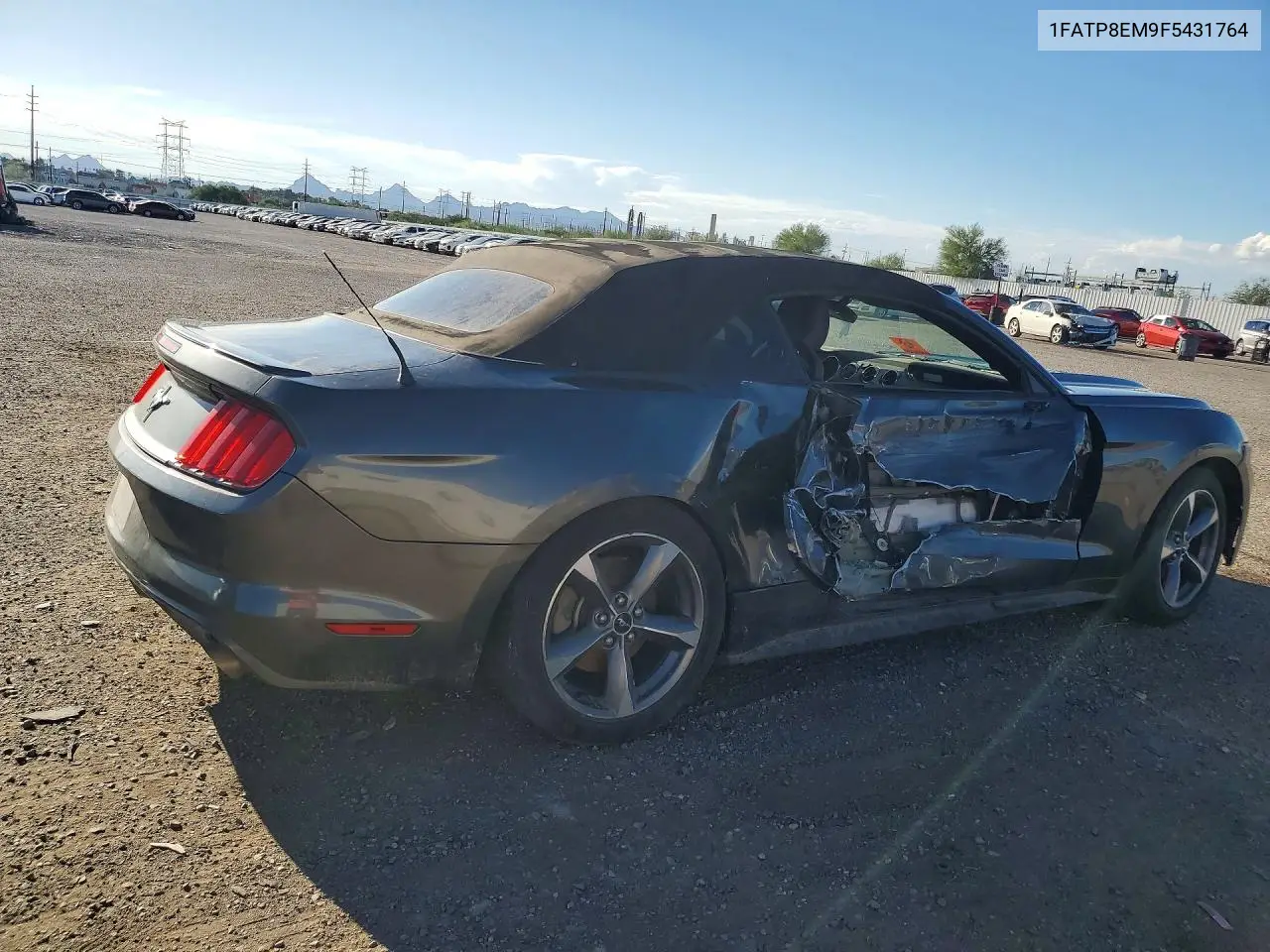 2015 FORD MUSTANG VIN 1FATP8EM9F5431764 — фото 3