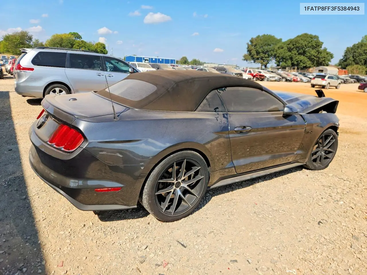 2015 FORD MUSTANG VIN 1FATP8FF3F5384943 — фото 3