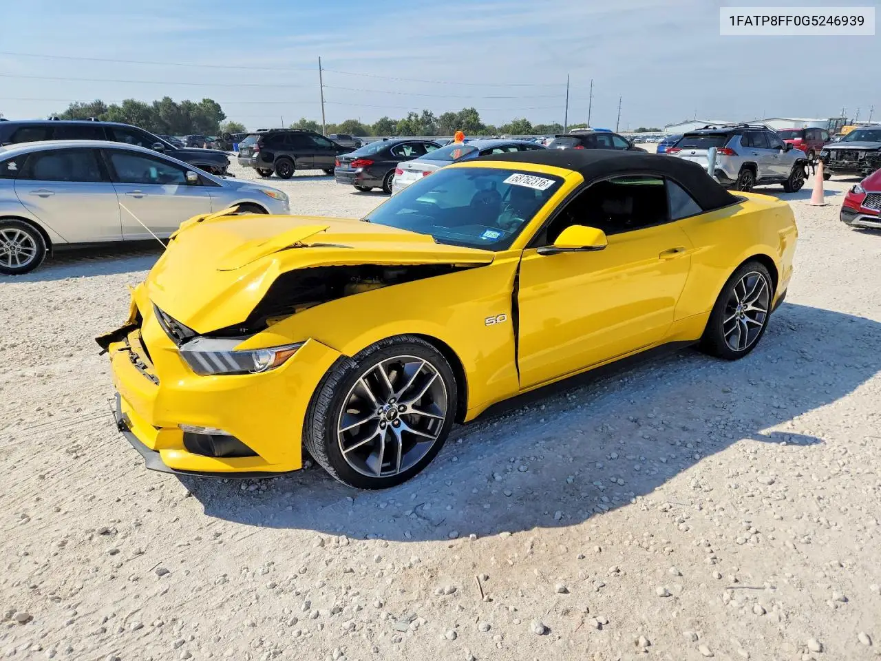 FORD MUSTANG 2016, VIN 1FATP8FF0G5246939
