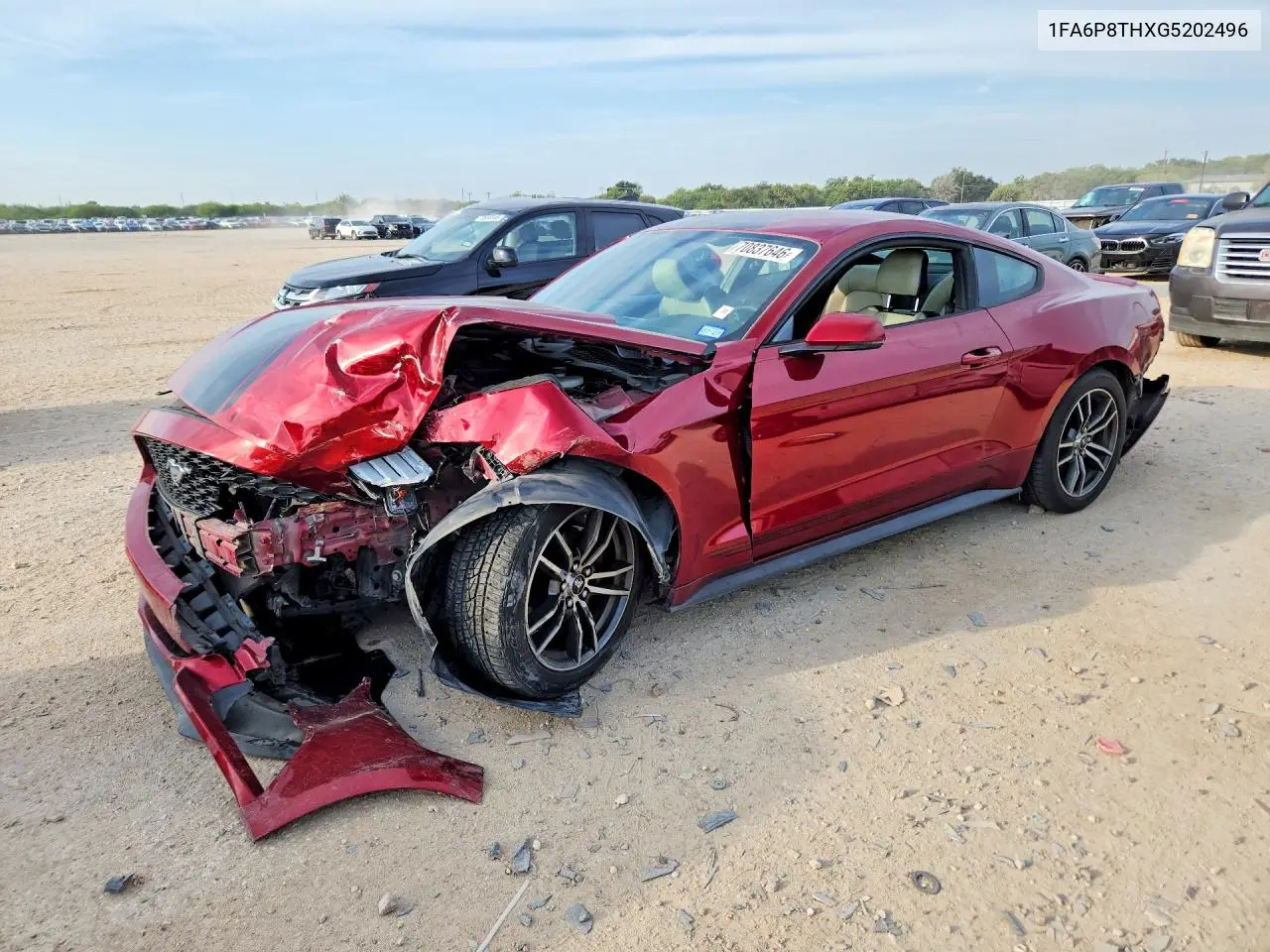 FORD MUSTANG 2016, VIN 1FA6P8THXG5202496