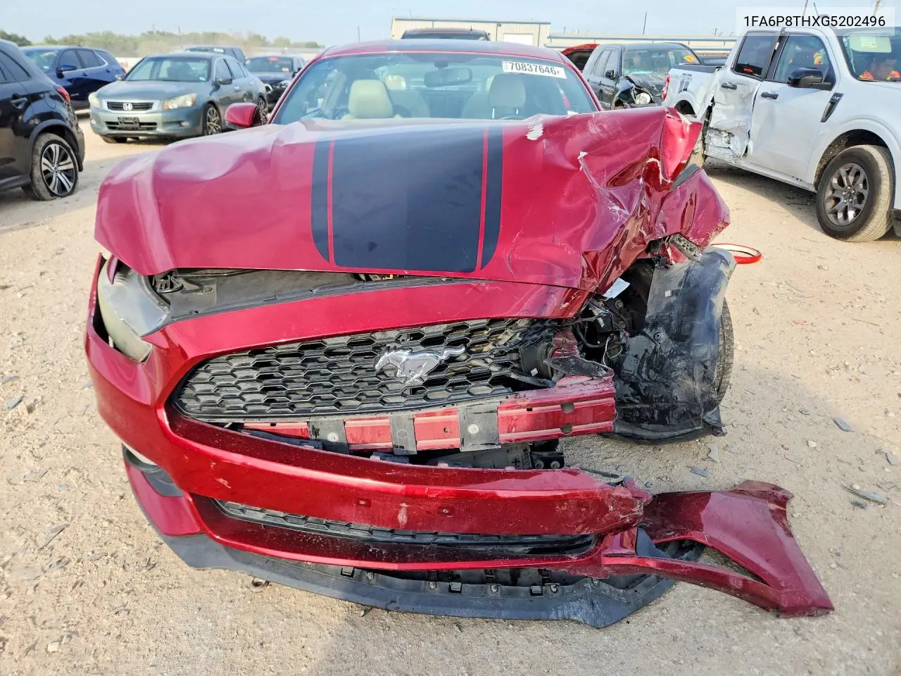 2016 FORD MUSTANG VIN 1FA6P8THXG5202496 — фото 5