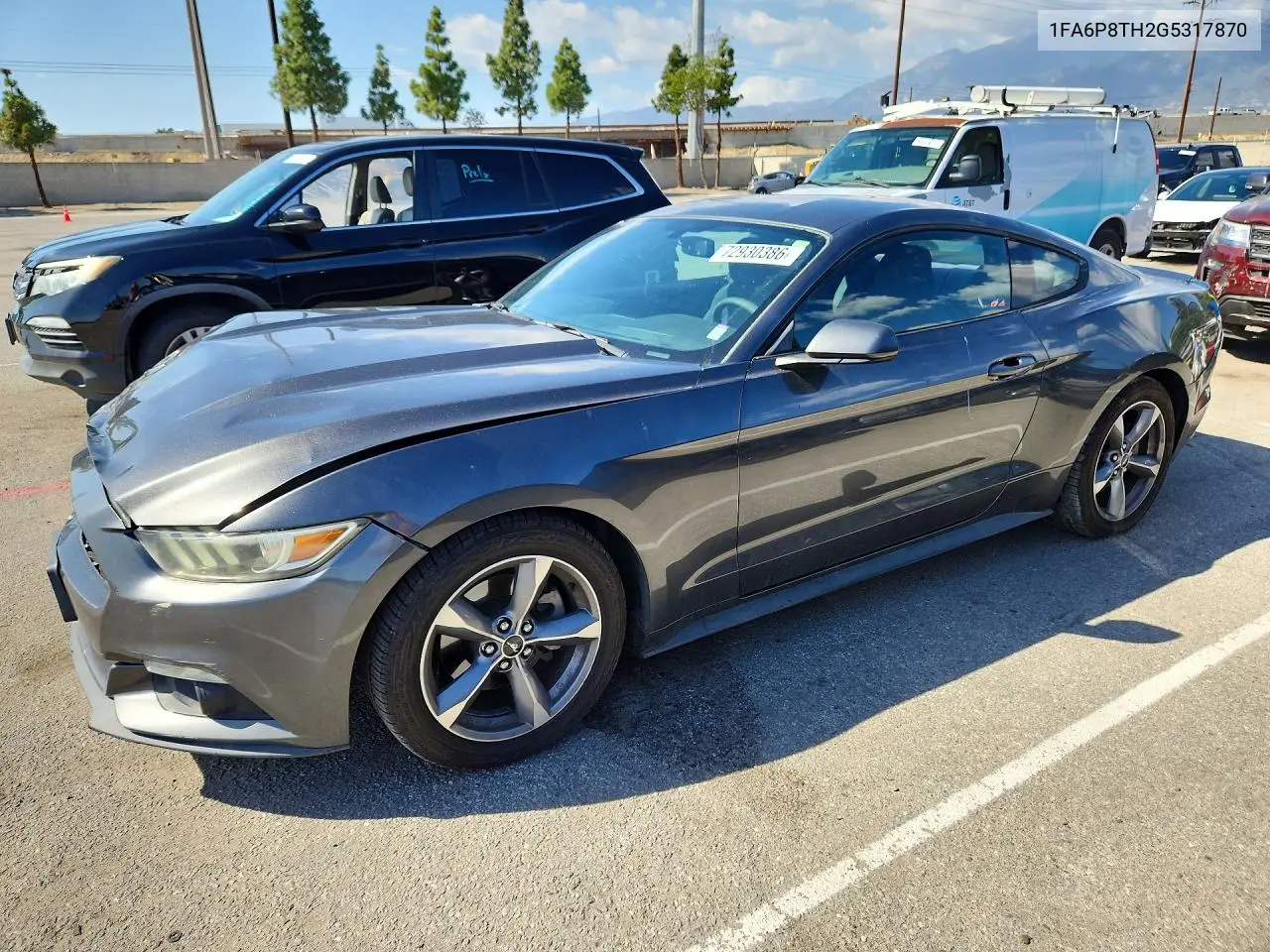 FORD MUSTANG 2016, VIN 1FA6P8TH2G5317870