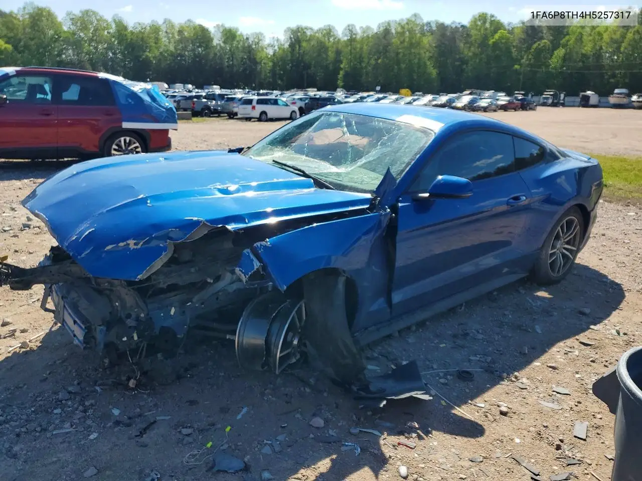 FORD MUSTANG 2017, VIN 1FA6P8TH4H5257317