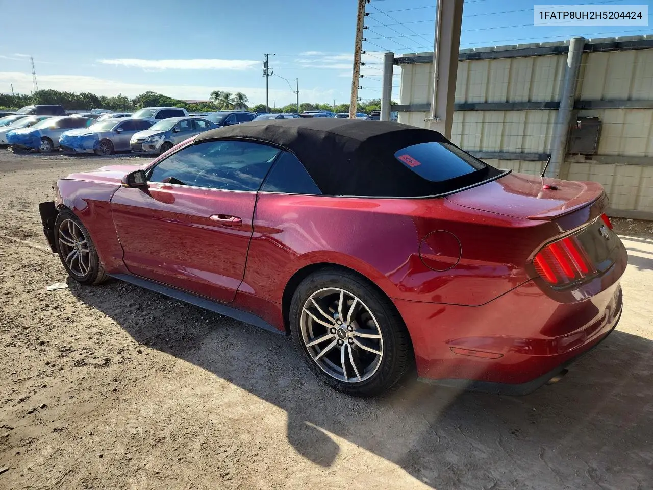 2017 FORD MUSTANG VIN 1FATP8UH2H5204424 — фото 2