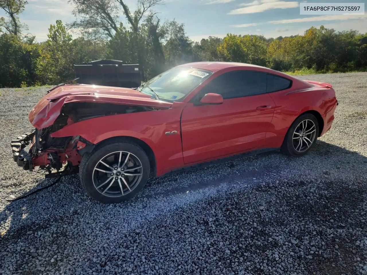 FORD MUSTANG 2017, VIN 1FA6P8CF7H5275597