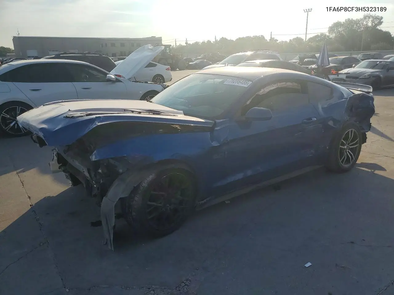 FORD MUSTANG 2017, VIN 1FA6P8CF3H5323189
