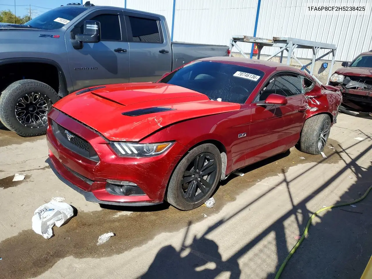 FORD MUSTANG 2017, VIN 1FA6P8CF2H5238425