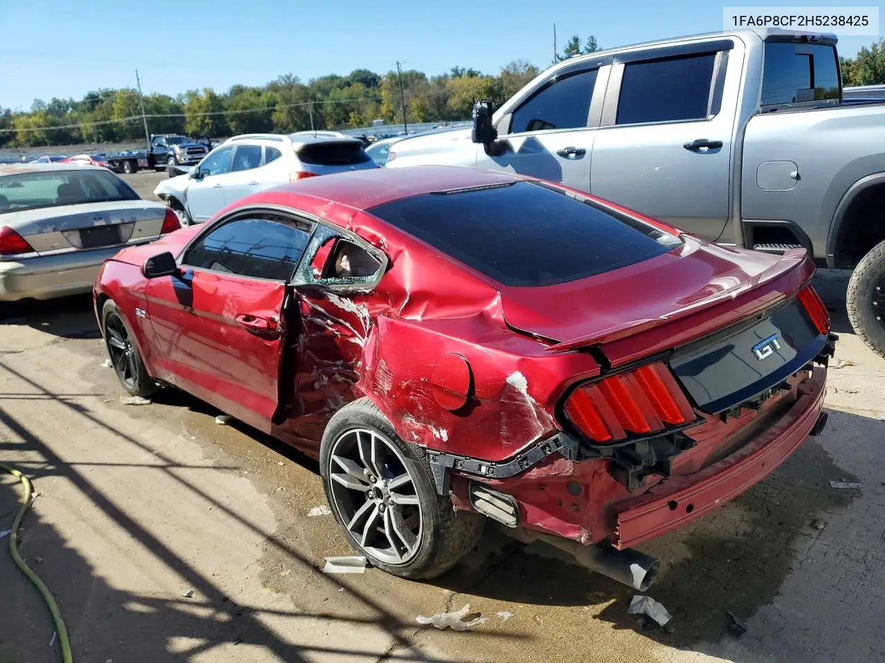 2017 FORD MUSTANG VIN 1FA6P8CF2H5238425 — фото 2