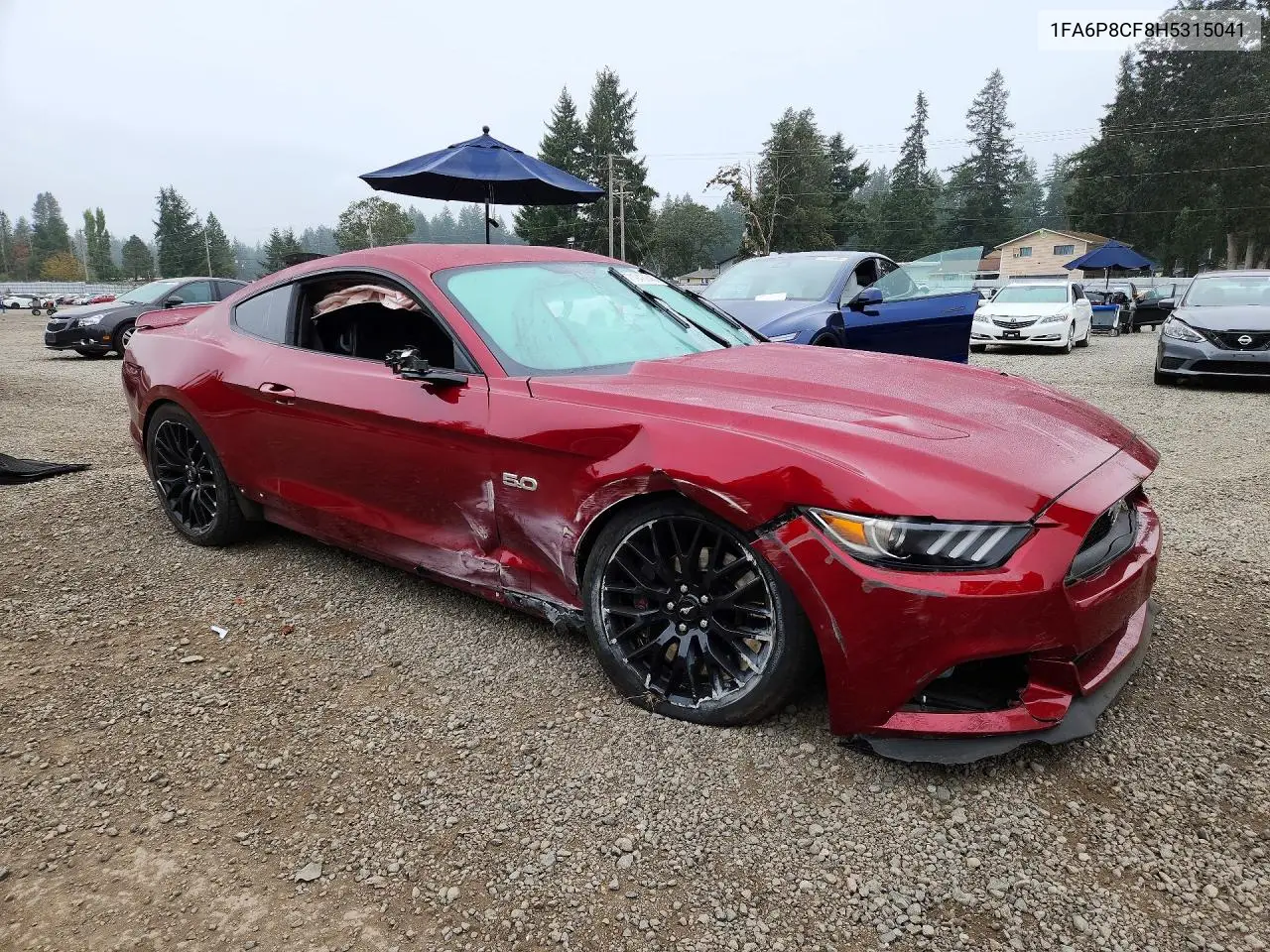 2017 FORD MUSTANG VIN 1FA6P8CF8H5315041 — фото 4