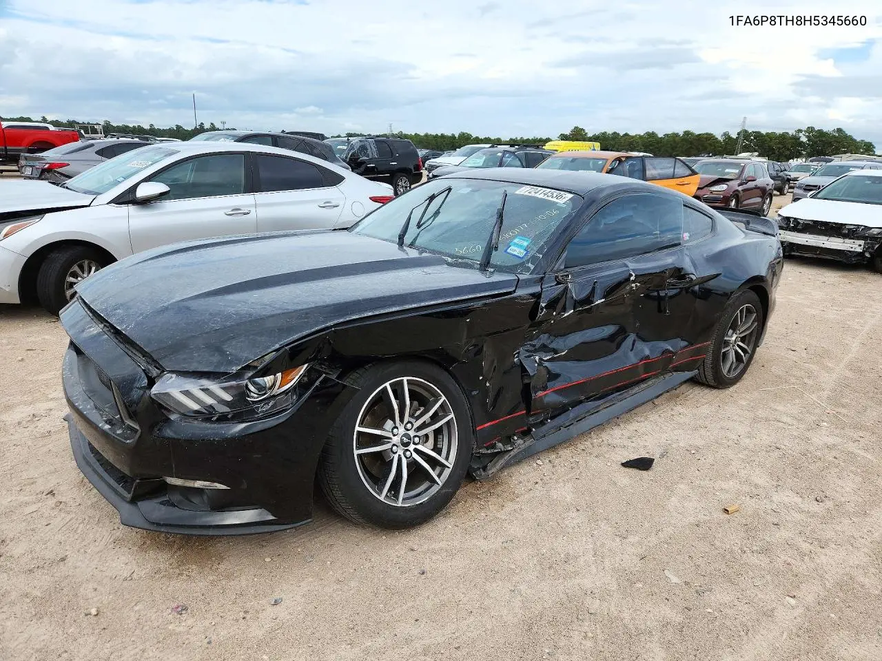 FORD MUSTANG 2017, VIN 1FA6P8TH8H5345660