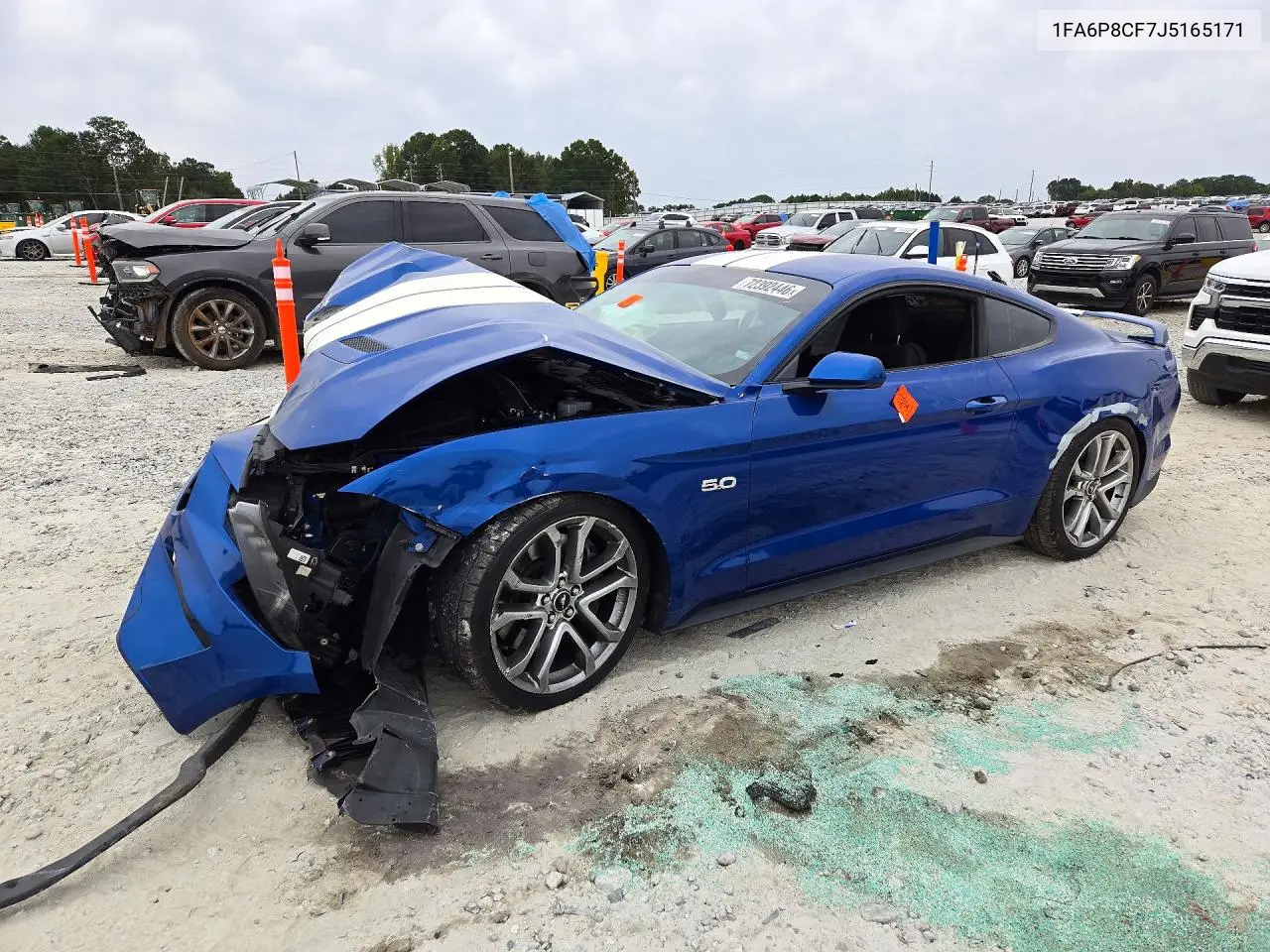 FORD MUSTANG 2018, VIN 1FA6P8CF7J5165171