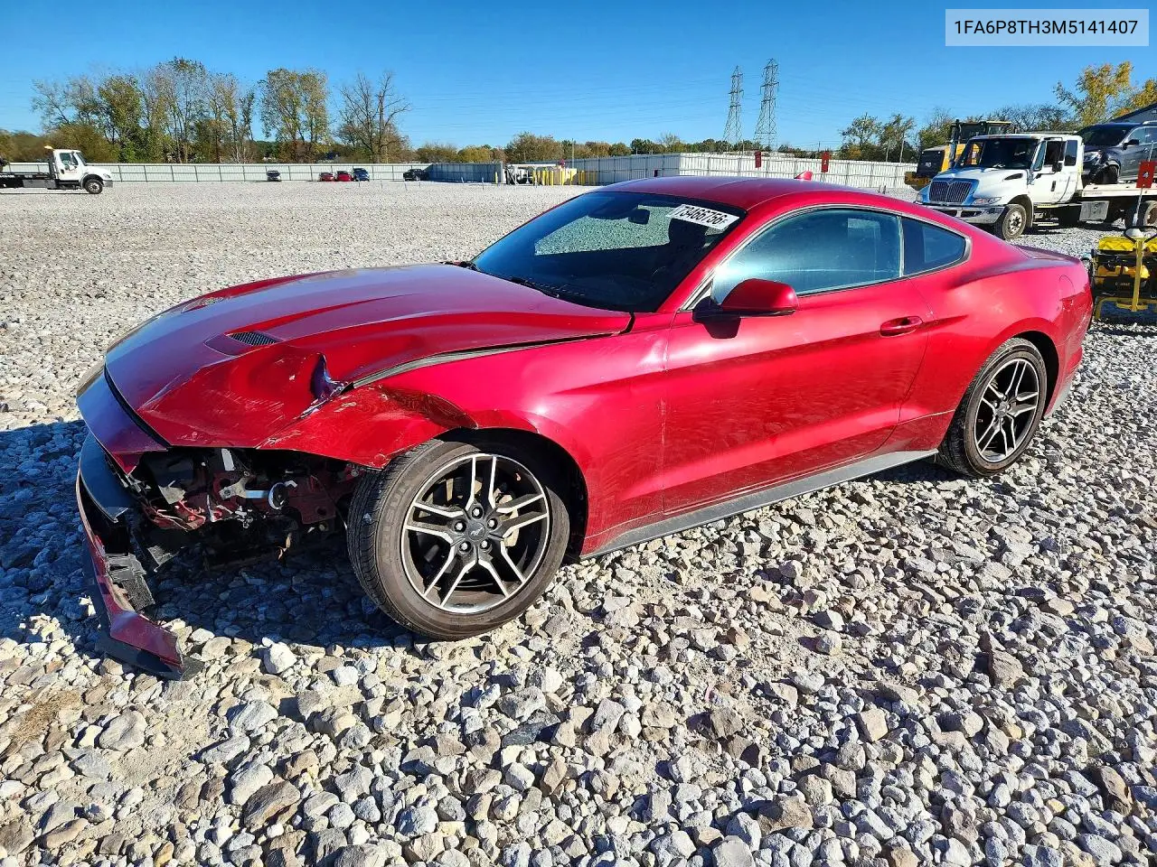 FORD MUSTANG 2021, VIN 1FA6P8TH3M5141407