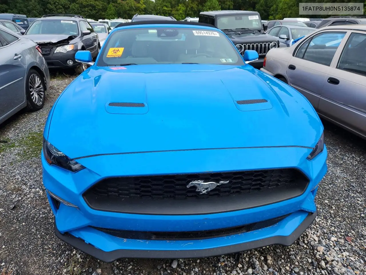 FORD MUSTANG 2022, VIN 1FATP8UH0N5135874