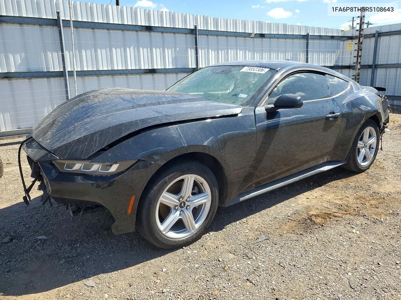 FORD MUSTANG 2024, VIN 1FA6P8TH5R5108643