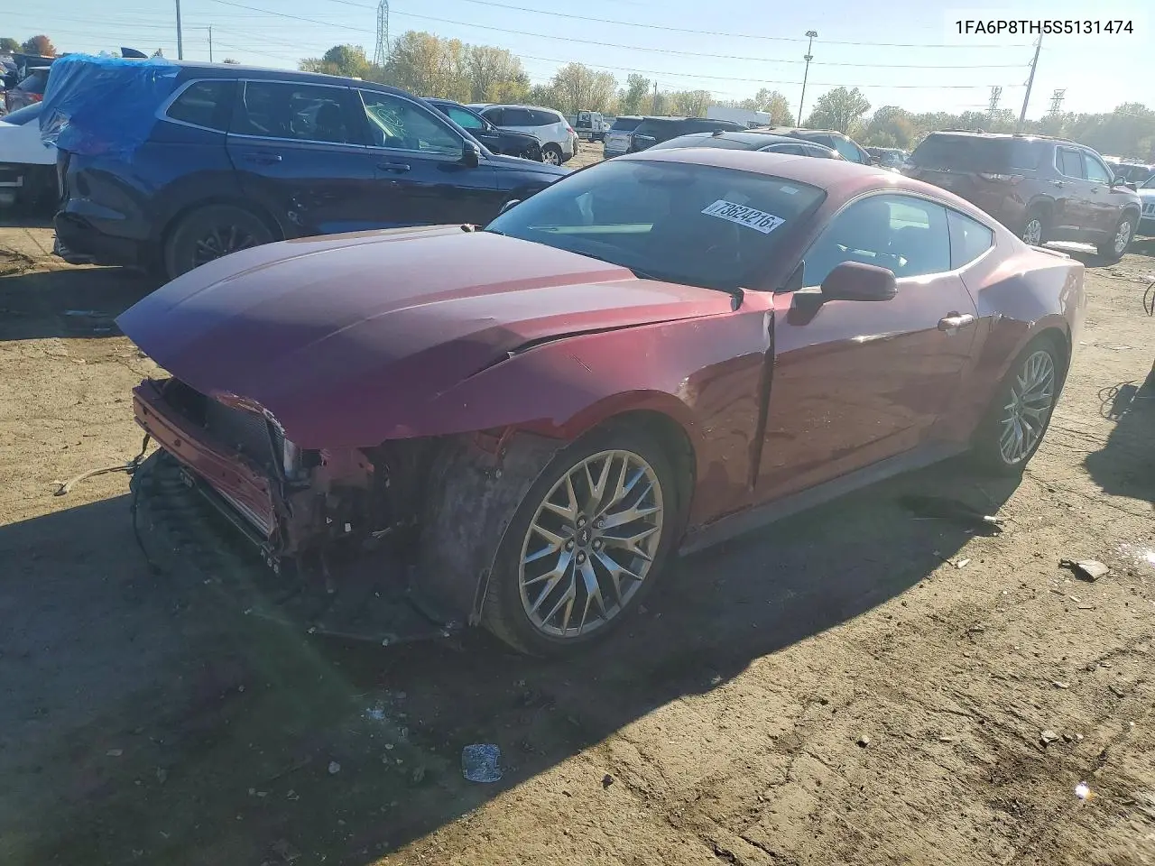 FORD MUSTANG 2025, VIN 1FA6P8TH5S5131474