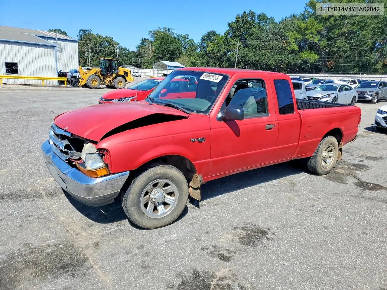 FORD RANGER 2000, VIN 1FTYR14V4YTA02042