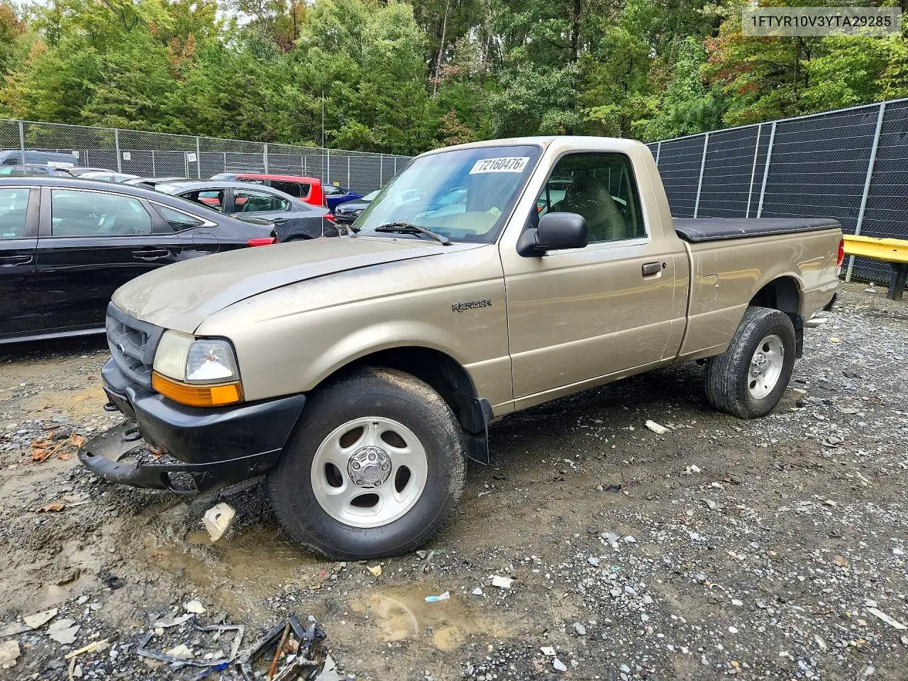 FORD RANGER 2000, VIN 1FTYR10V3YTA29285