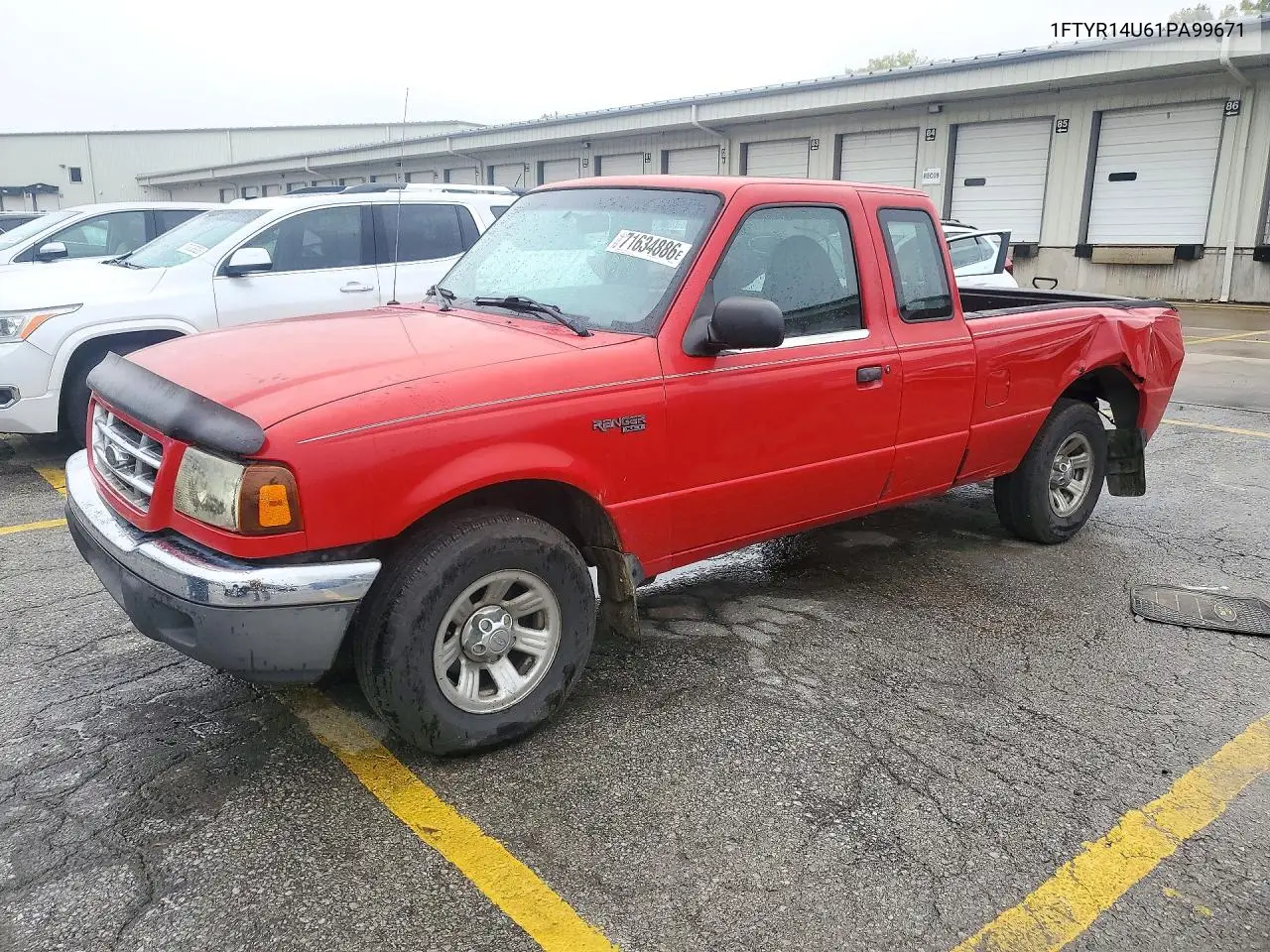 FORD RANGER 2001, VIN 1FTYR14U61PA99671