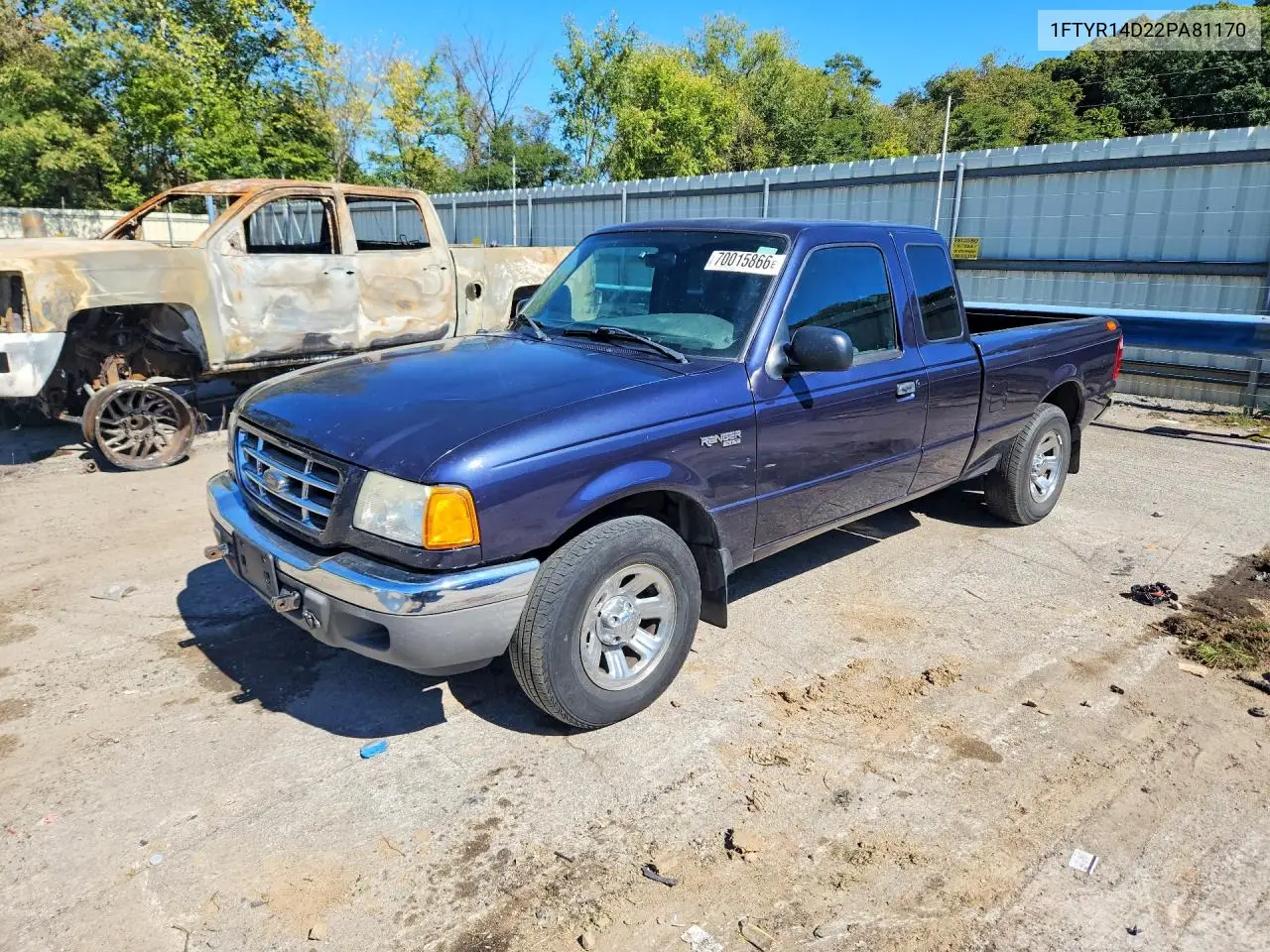 FORD RANGER 2002, VIN 1FTYR14D22PA81170