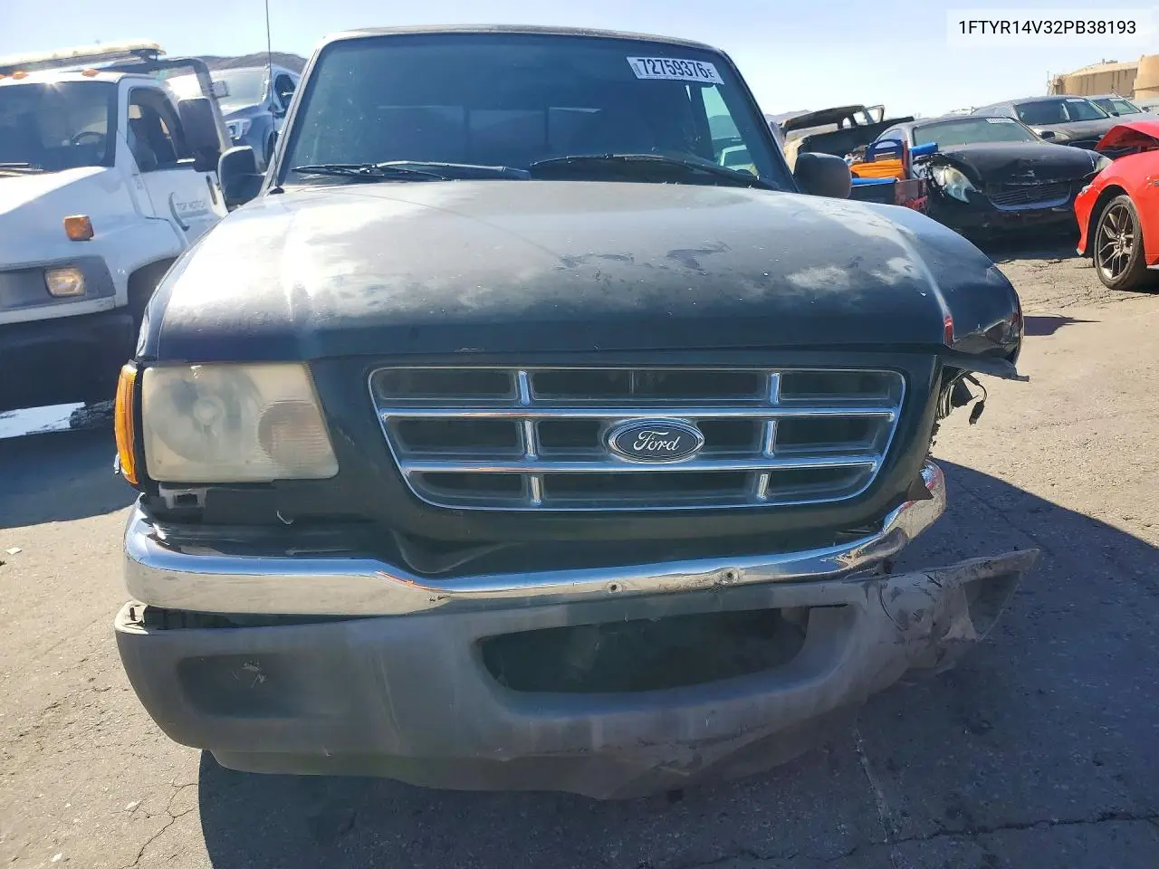 2002 FORD RANGER VIN 1FTYR14V32PB38193 — фото 5
