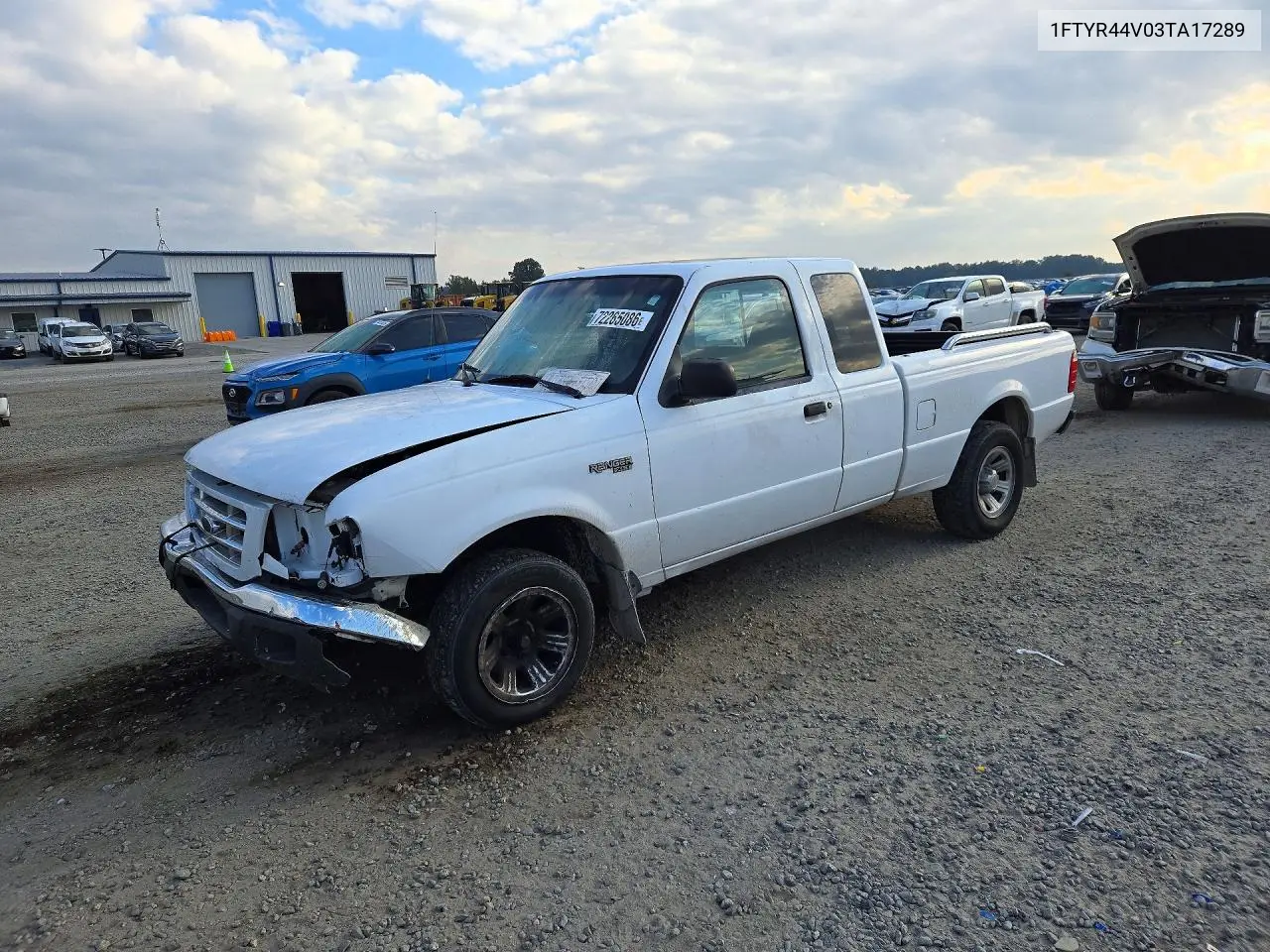 FORD RANGER 2003, VIN 1FTYR44V03TA17289