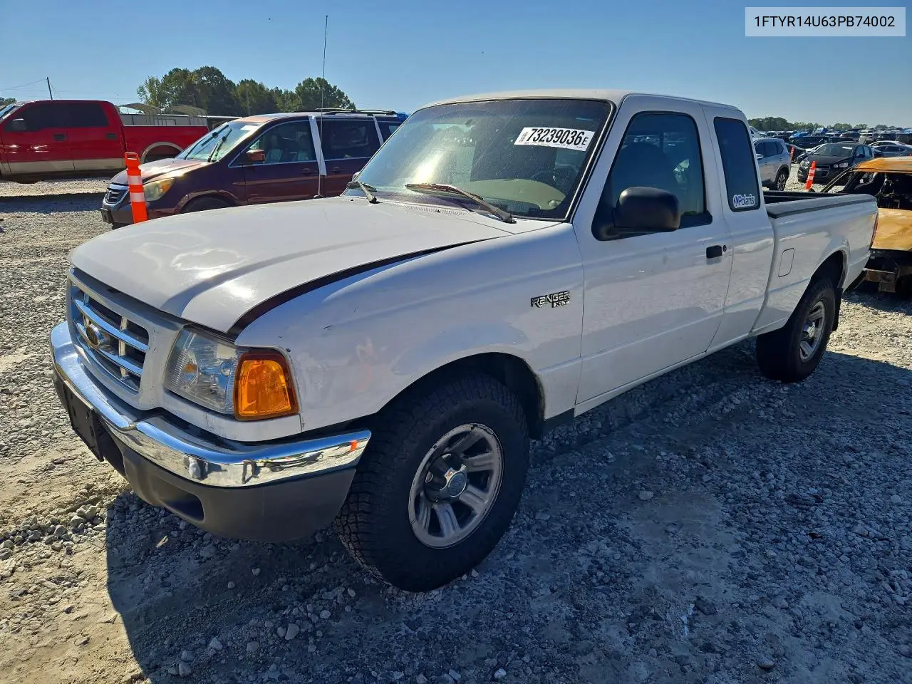FORD RANGER 2003, VIN 1FTYR14U63PB74002