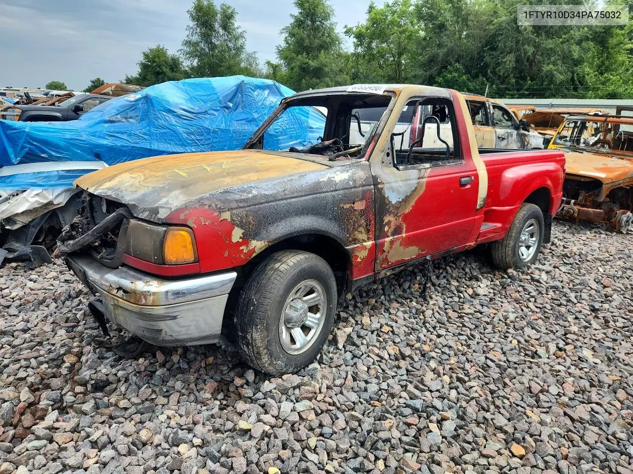 FORD RANGER 2004, VIN 1FTYR10D34PA75032