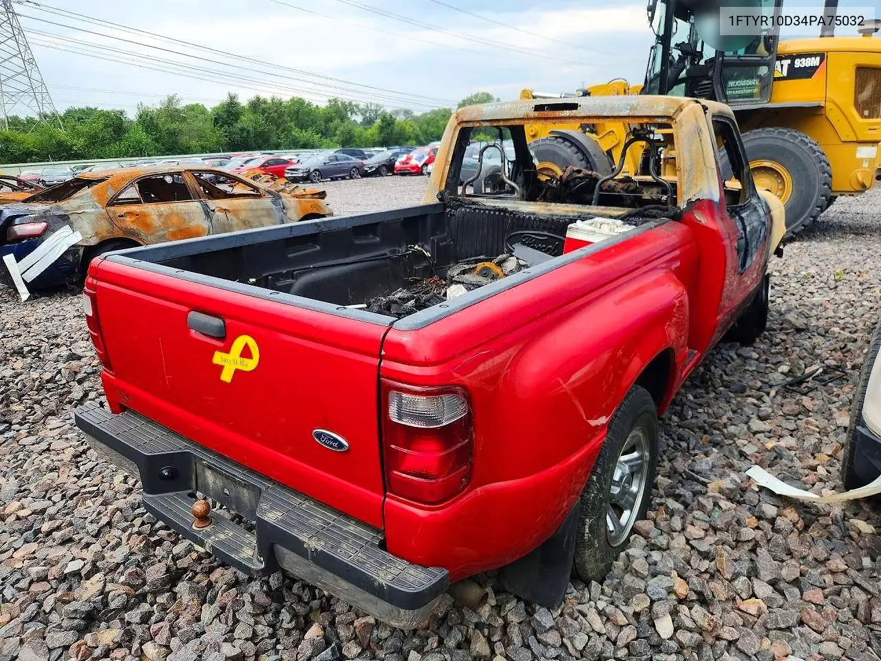 2004 FORD RANGER VIN 1FTYR10D34PA75032 — фото 3