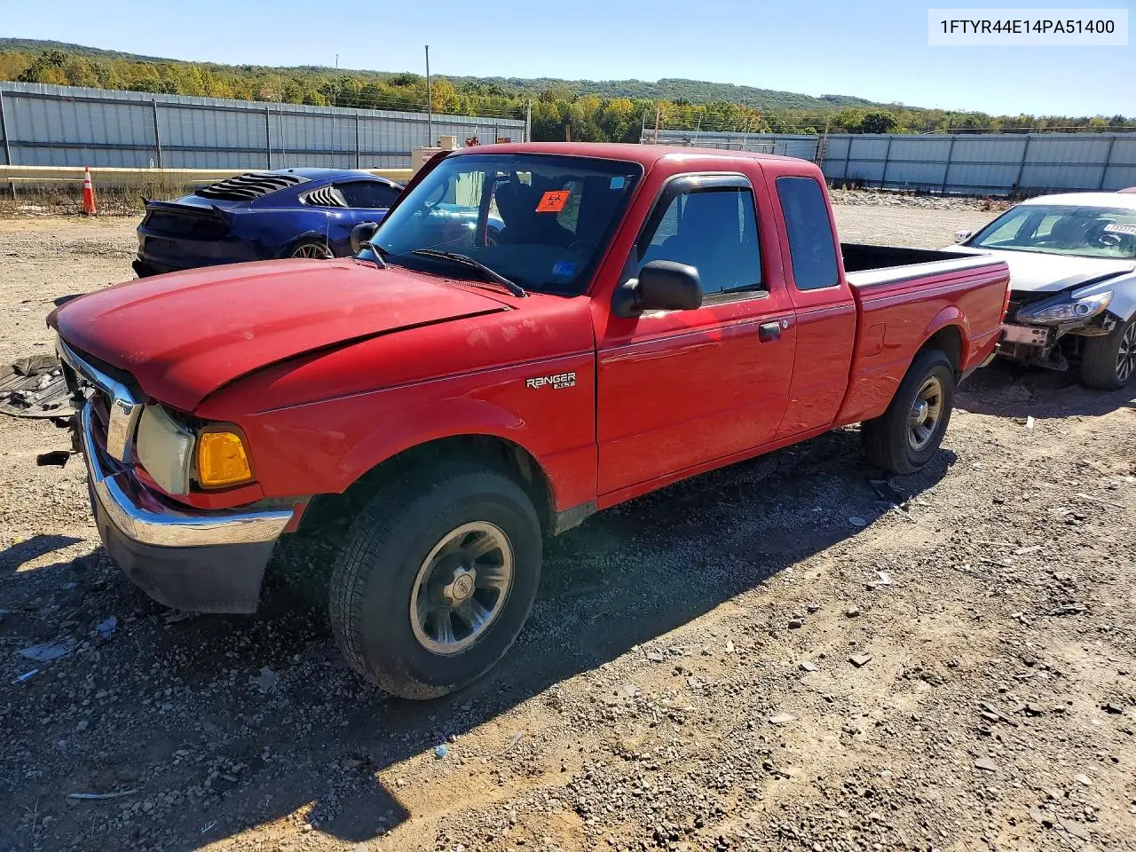 FORD RANGER 2004, VIN 1FTYR44E14PA51400