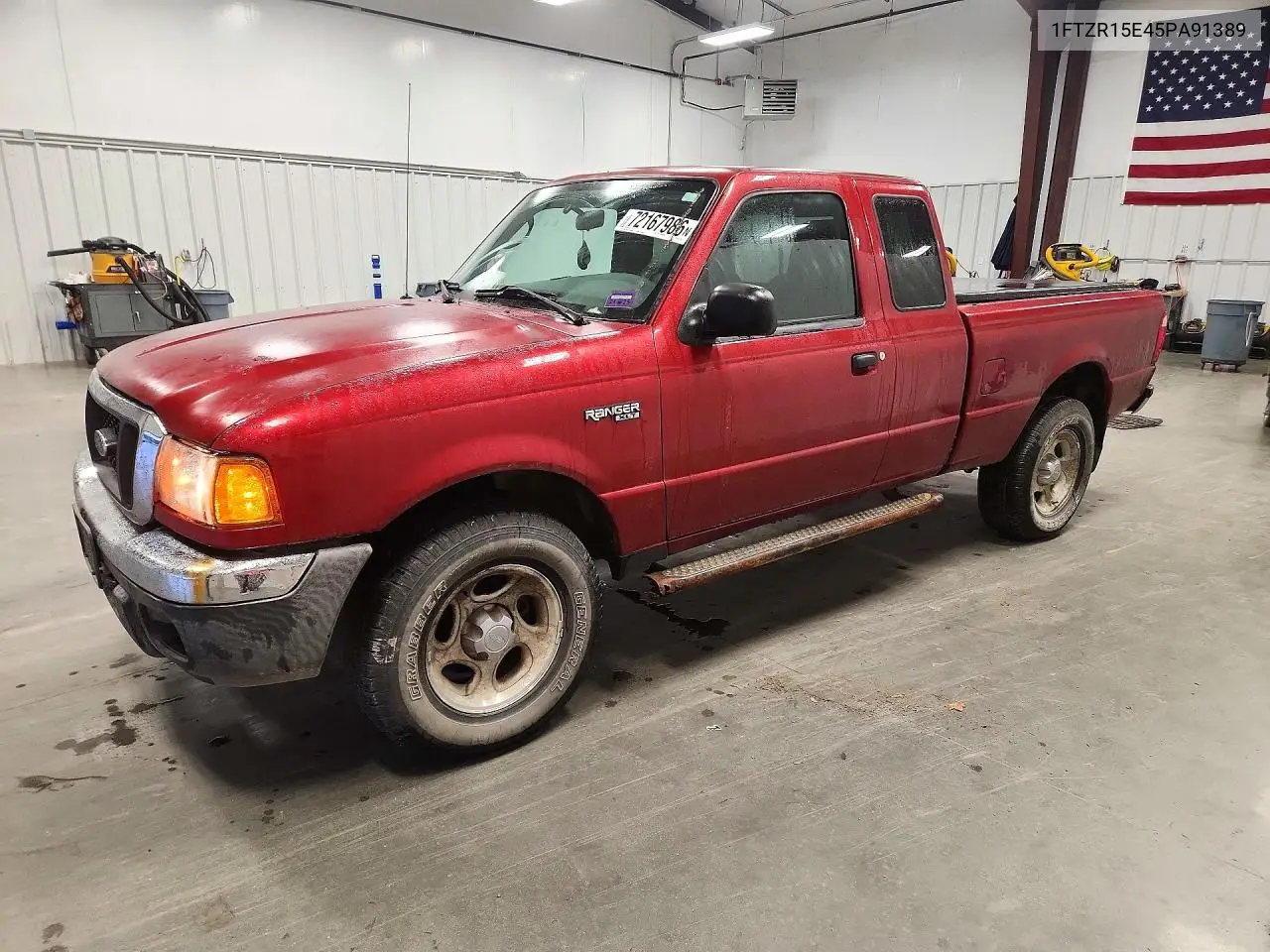FORD RANGER 2005, VIN 1FTZR15E45PA91389