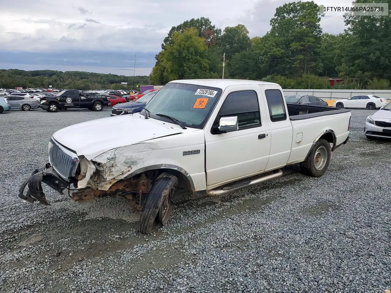 FORD RANGER 2006, VIN 1FTYR14U66PA25738