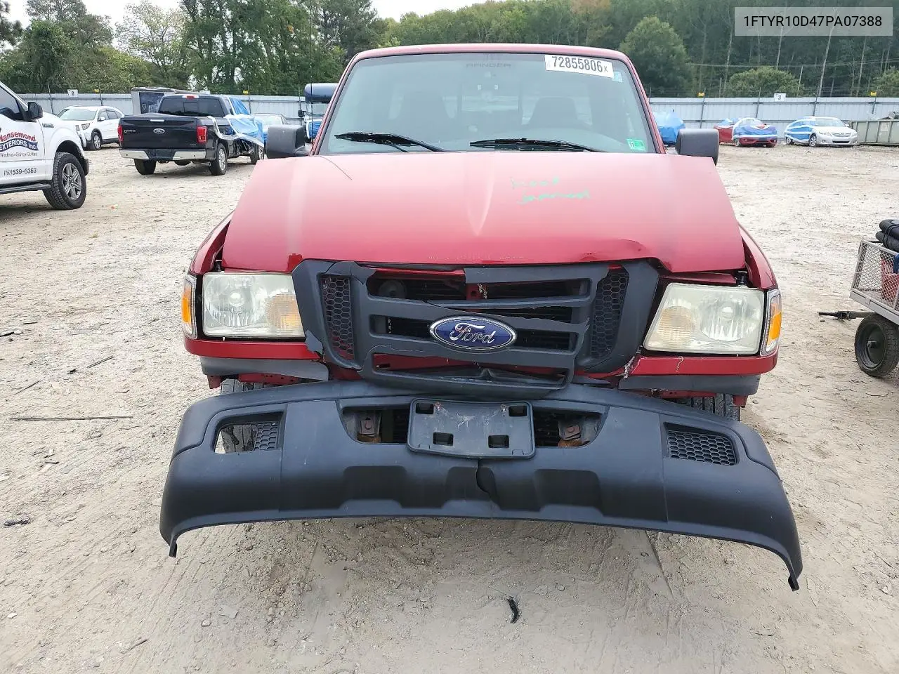 2007 FORD RANGER VIN 1FTYR10D47PA07388 — фото 5