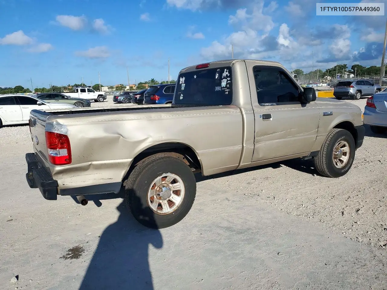 2007 FORD RANGER VIN 1FTYR10D57PA49360 — фото 3