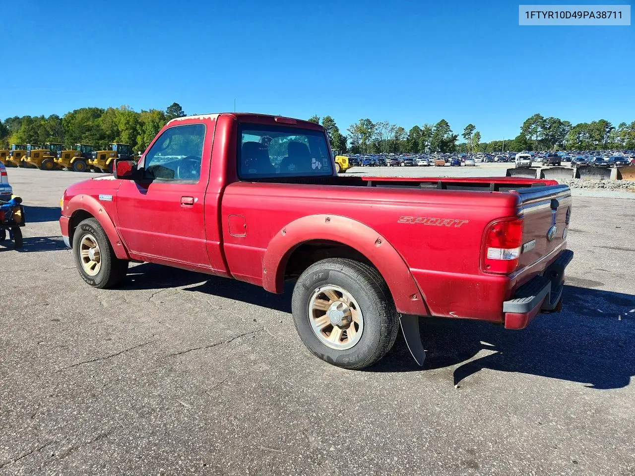 2009 FORD RANGER VIN 1FTYR10D49PA38711 — фото 2