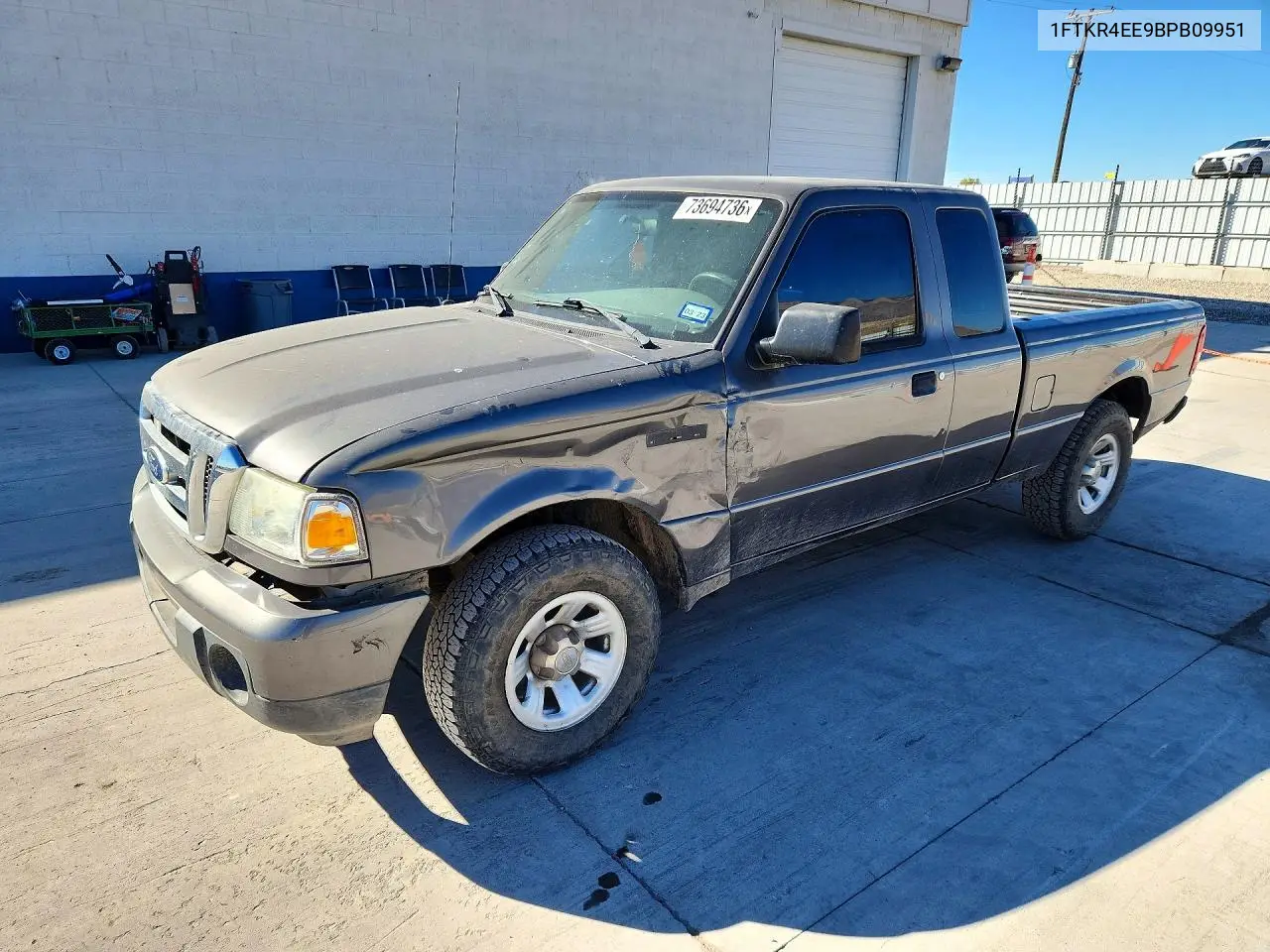 FORD RANGER 2011, VIN 1FTKR4EE9BPB09951