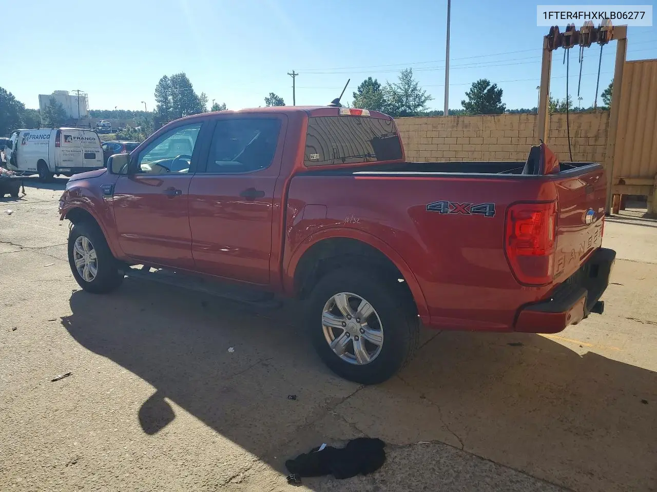 2019 FORD RANGER VIN 1FTER4FHXKLB06277 — фото 2