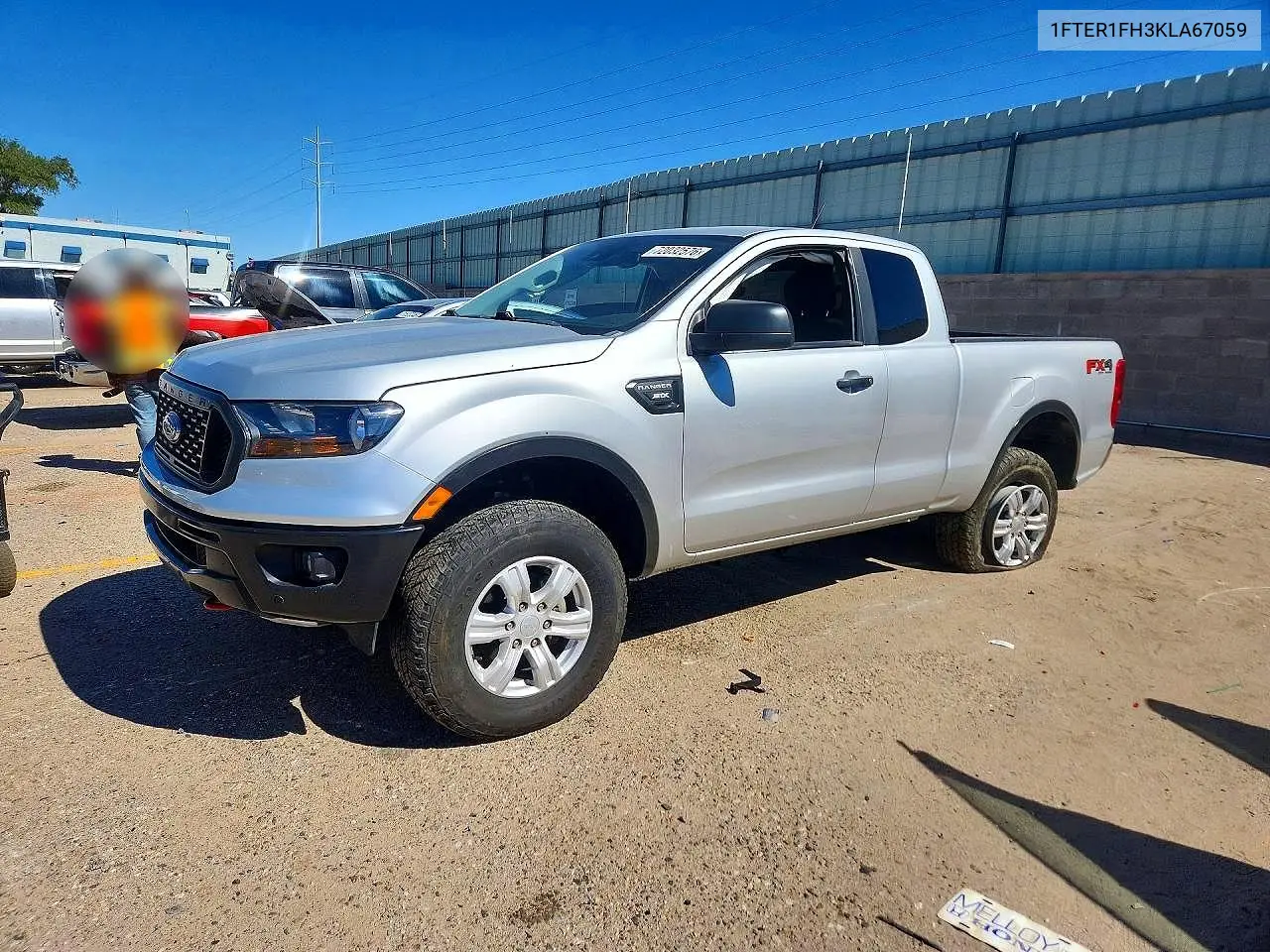 FORD RANGER 2019, VIN 1FTER1FH3KLA67059