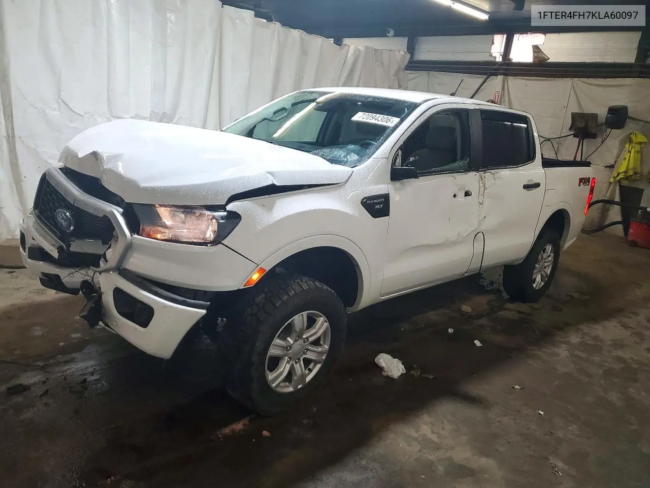 FORD RANGER 2019, VIN 1FTER4FH7KLA60097