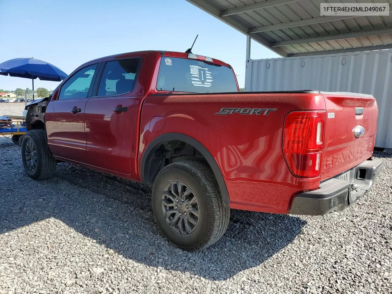2021 FORD RANGER VIN 1FTER4EH2MLD49067 — фото 2