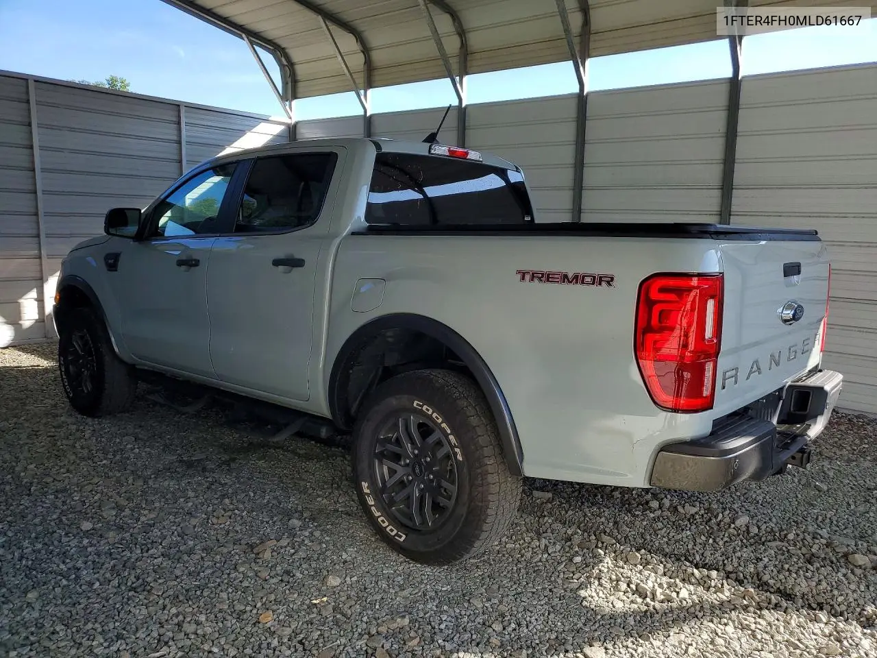2021 FORD RANGER VIN 1FTER4FH0MLD61667 — фото 2