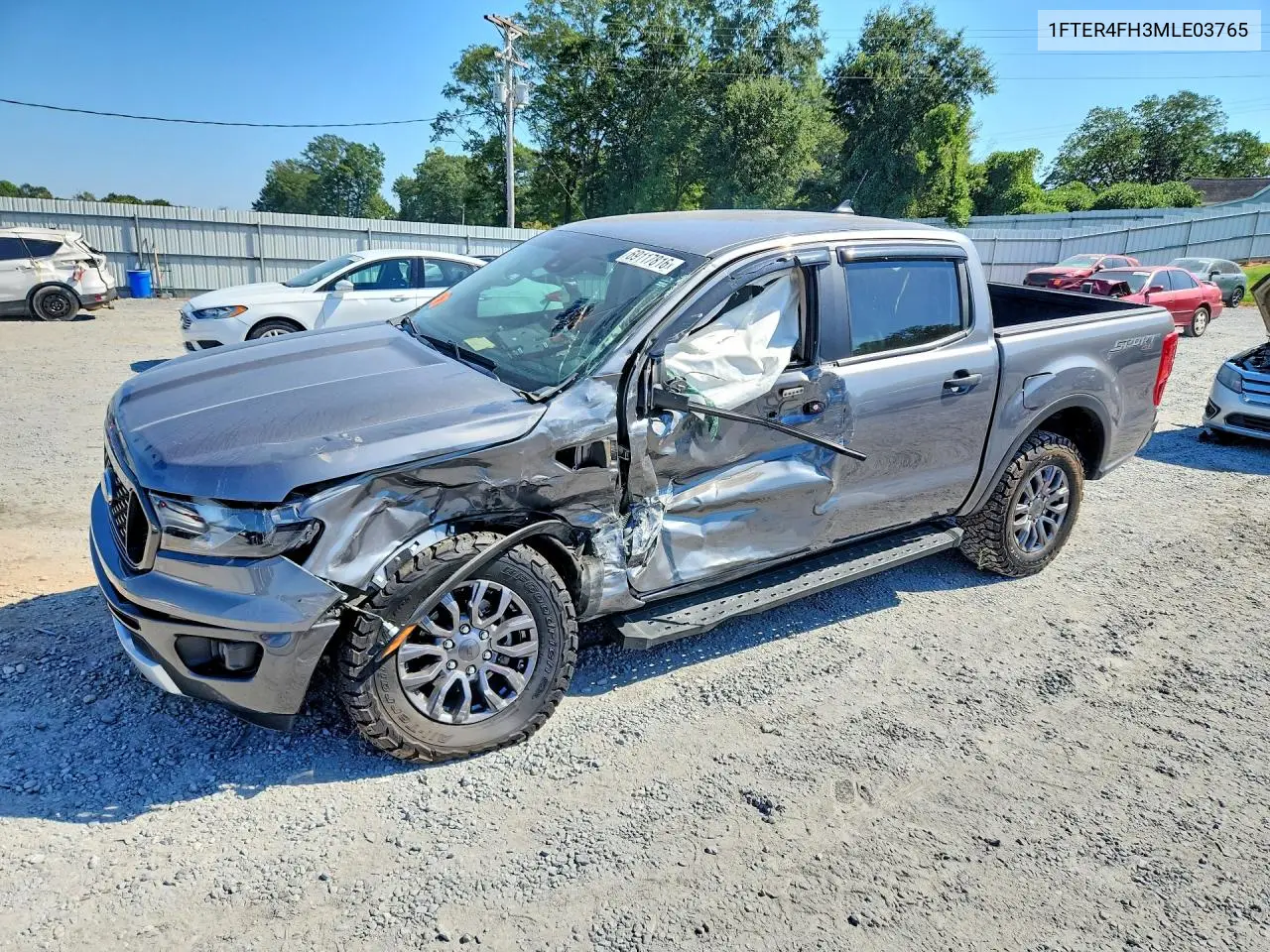 FORD RANGER 2021, VIN 1FTER4FH3MLE03765