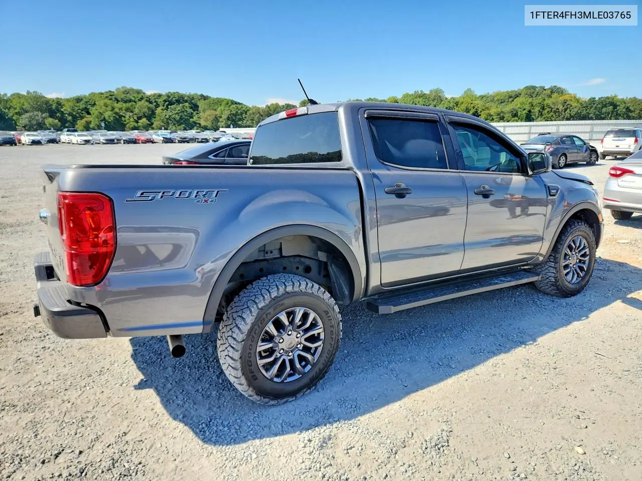 2021 FORD RANGER VIN 1FTER4FH3MLE03765 — фото 3