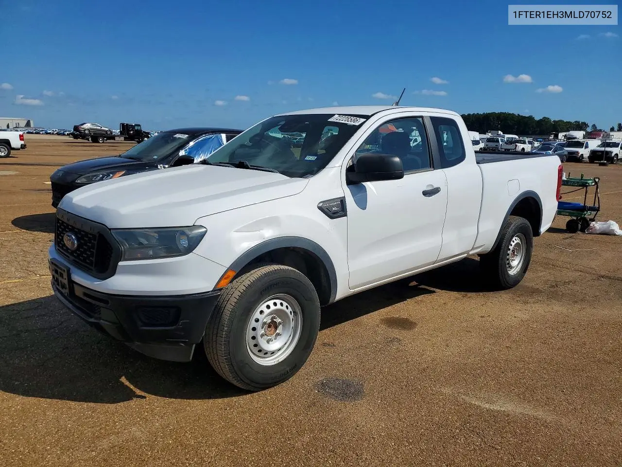 FORD RANGER 2021, VIN 1FTER1EH3MLD70752