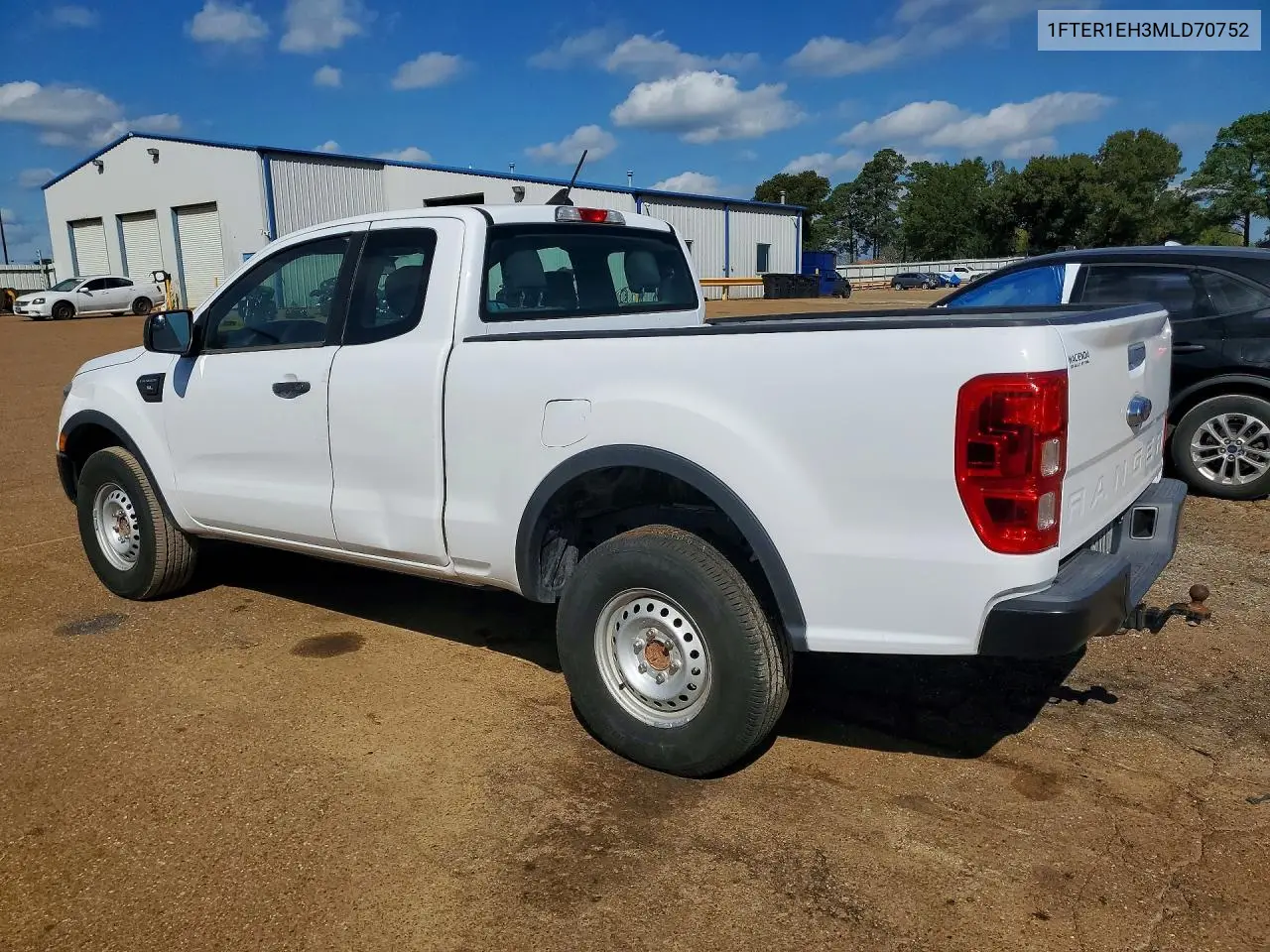2021 FORD RANGER VIN 1FTER1EH3MLD70752 — фото 2